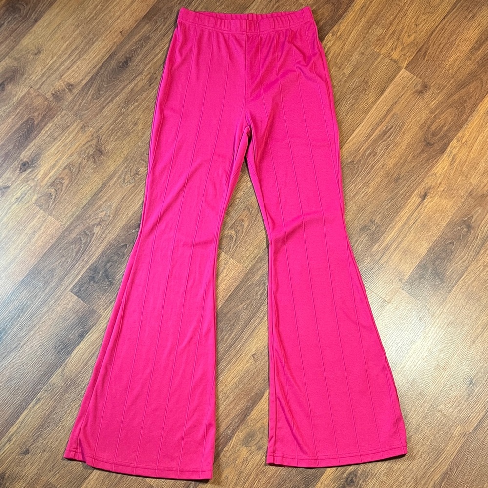 Pink Flare Women's Pants - Perfect for Barbie Costume - Picture 2 of 10